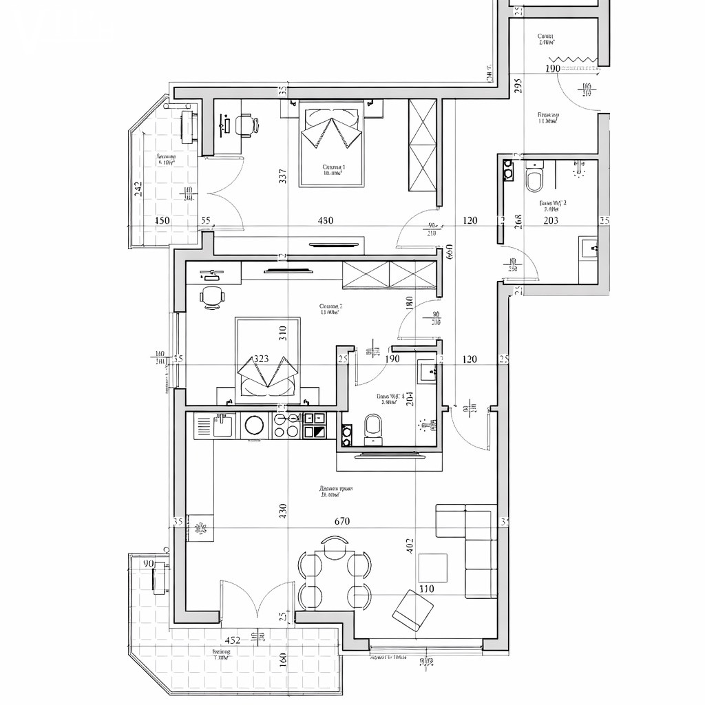 тристаен апартамент с АКТ 14