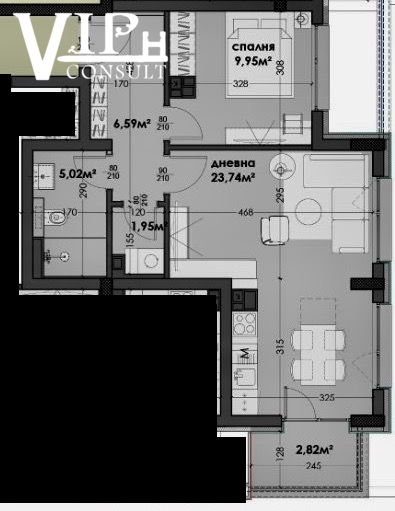 двустаен апартамент